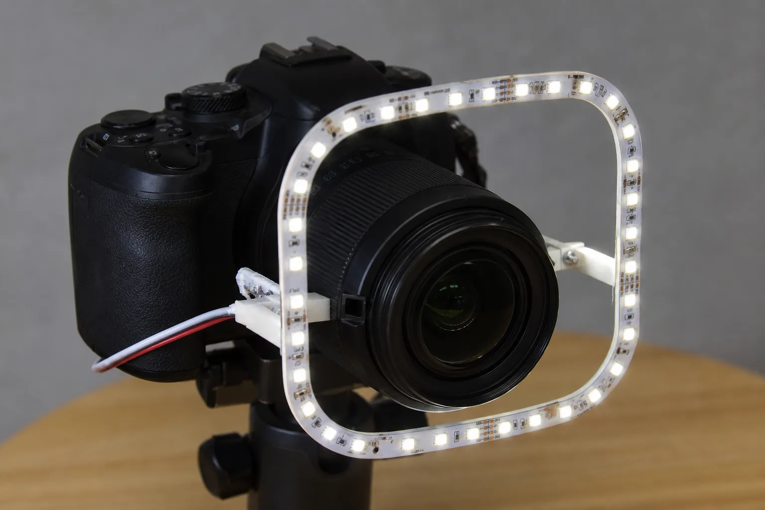 Ringlicht-Alternative fuer Digitalkamera aus LED-Strips bauen