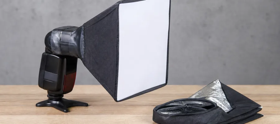 Softbox fuer Digitalkamera-Blitz selber bauen: faltbar und transportabel