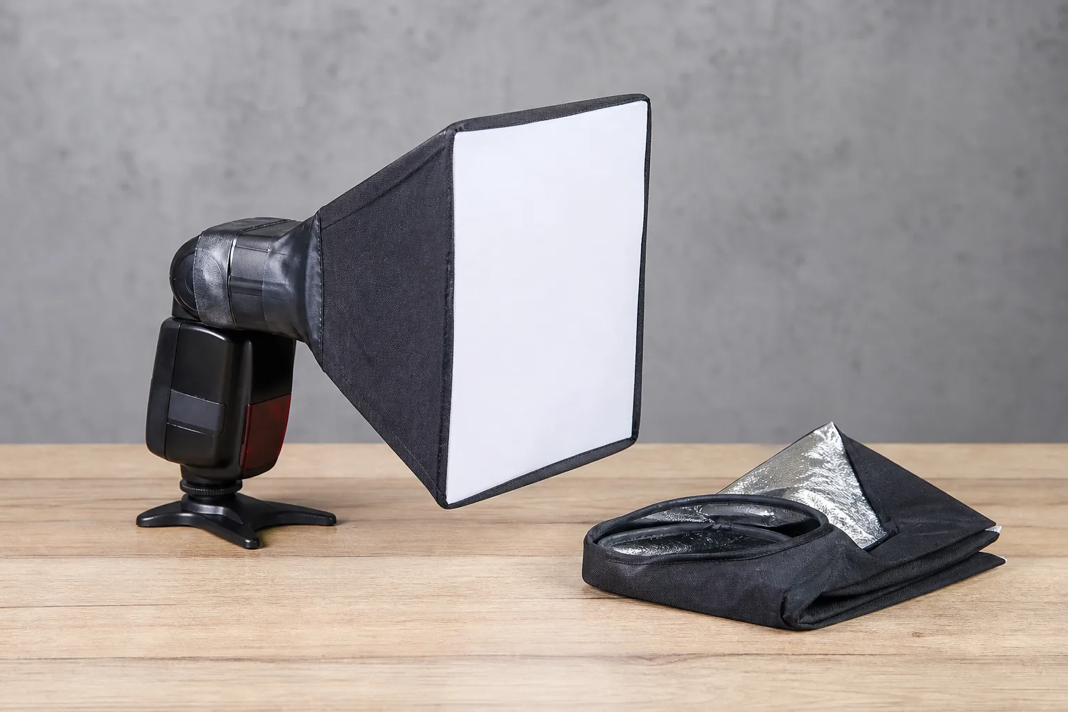 Softbox fuer Digitalkamera-Blitz selber bauen: faltbar und transportabel